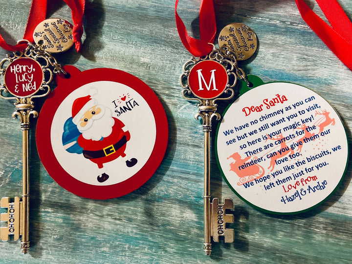 Santa Key |Santa's Magic Key | Personalised Santa Key | Hanging Santa Key | Christmas Eve box | Santa's Key