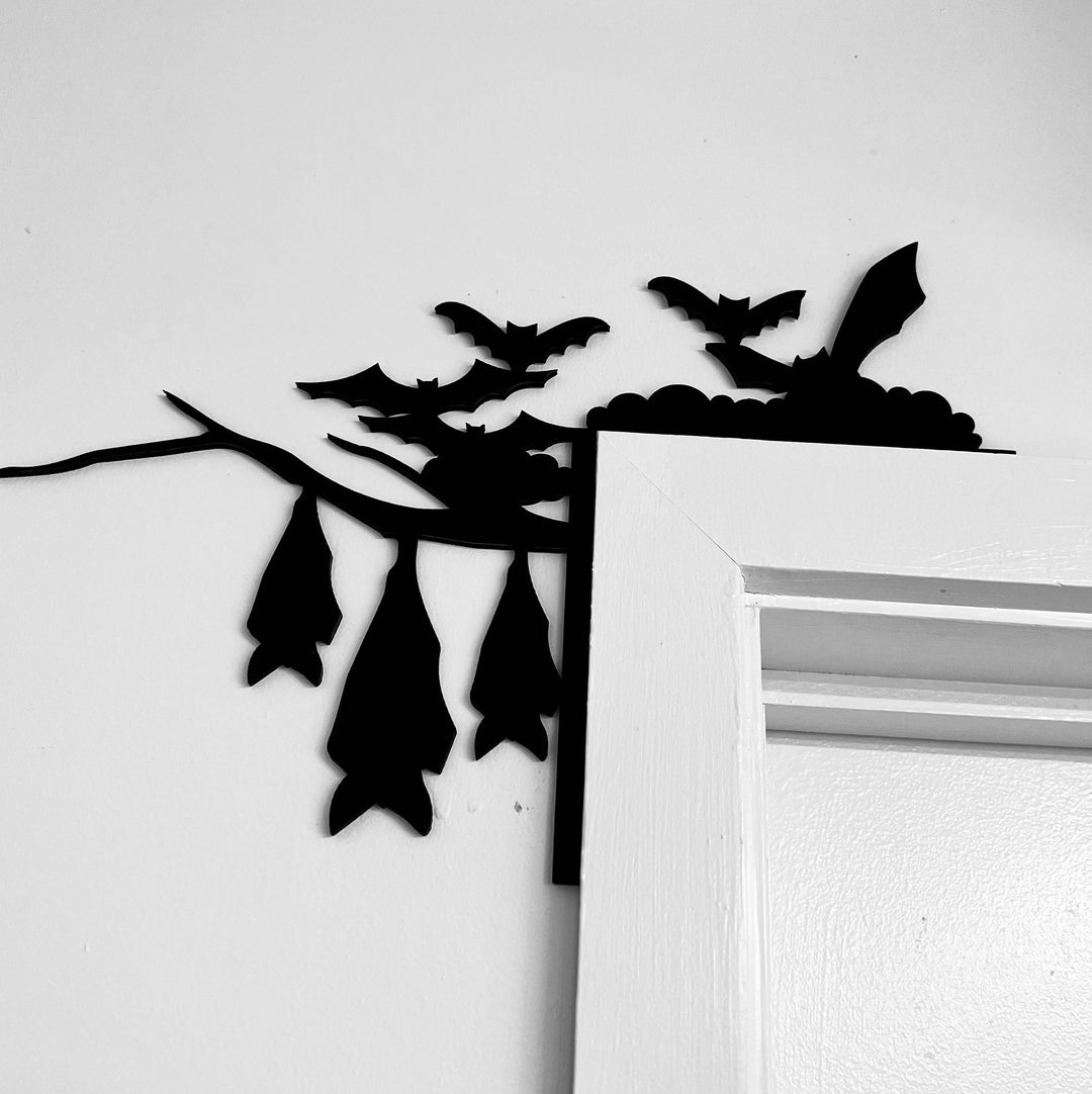 Hanging Bats door trim art