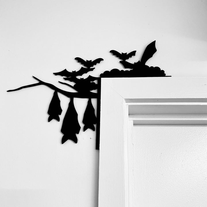 Hanging Bats door trim art