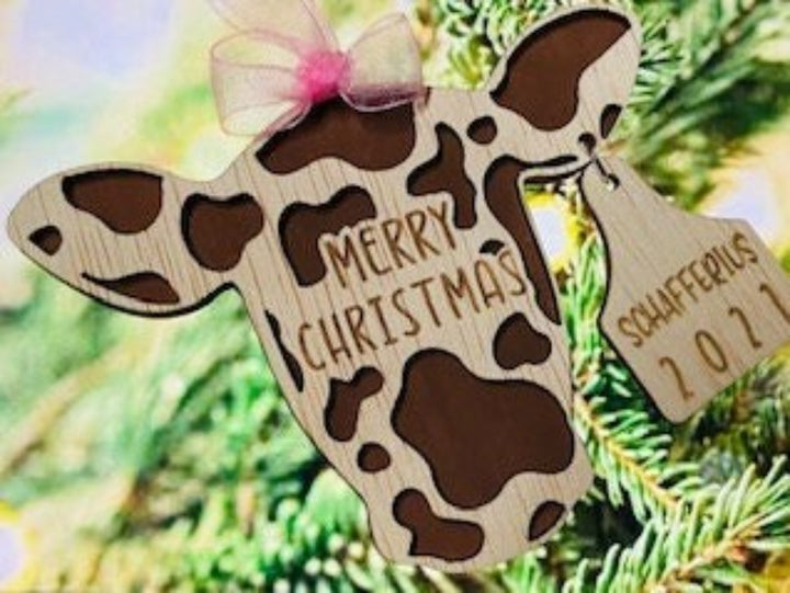 Personalised Christmas Bauble | Cow Bauble | cow lover keepsake | personalised keepsake | Christmas keepsake | Made in Australia