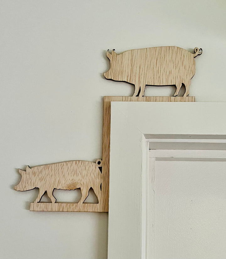 Pig Window or Door Trim , Pig Wall Art, Pig Home Decor