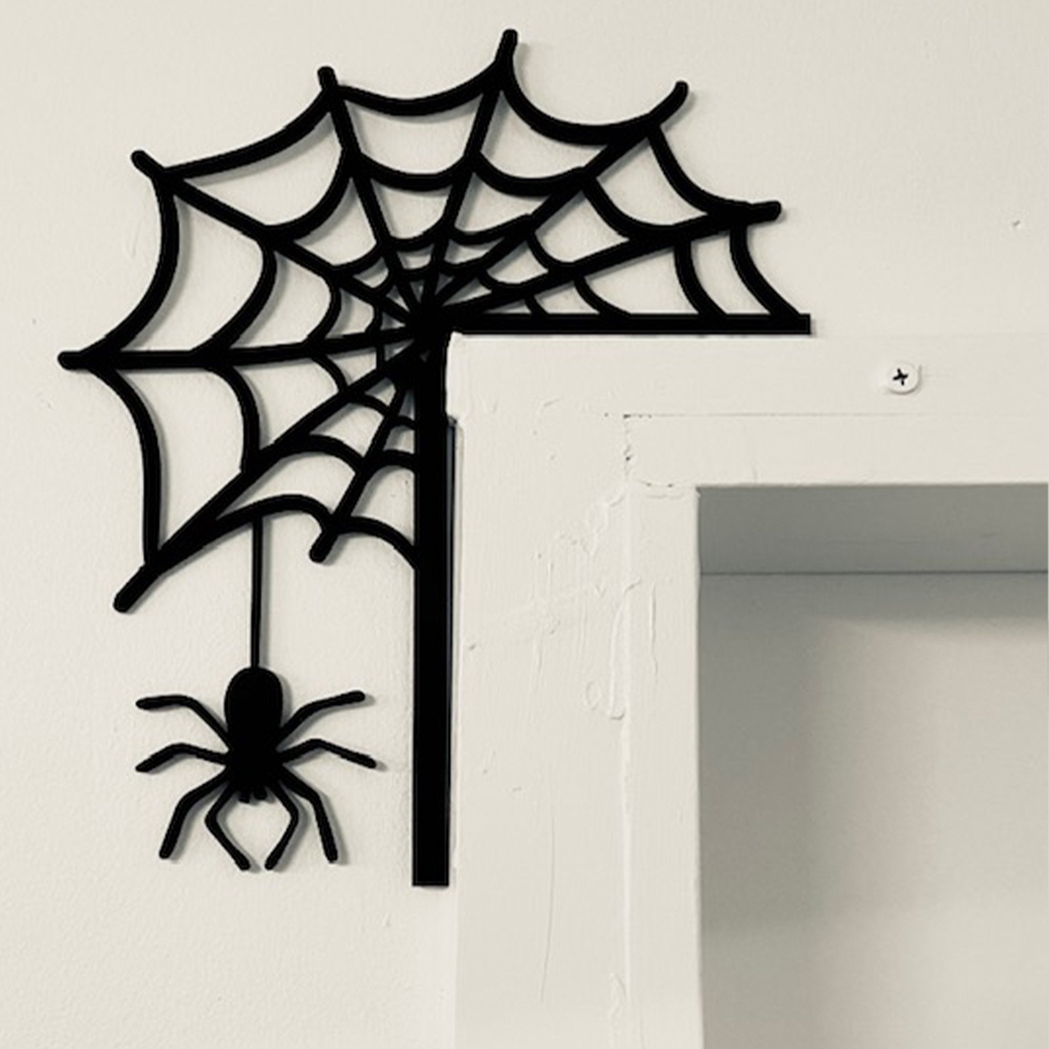 Spider hanging from Web Door or Window decor